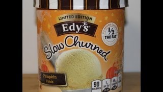 Edys  Dreyers Slow Churned Pumpkin Patch Ice Cream Review amp Taste Test [upl. by Idoc]