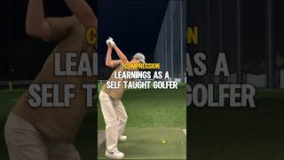 Compression from exiting low and left but make sure you do it the right way golf golftips 골프 [upl. by Ardaed]