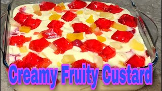 Creamy Fruity CustardUnique Kitchen Recipe [upl. by Kristi]