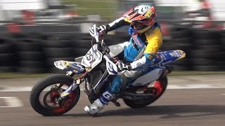 UK SUPERMOTO 2014  Rd1 LYDD 450 ELITE R123 [upl. by Hedberg489]