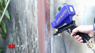 LEMATEC new sandblaster gun with siphon hose and ceramic AS1182C Remove rust paint and so on [upl. by Llerod]