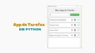 Como construir um aplicativo de tarefas em Python  todo app em python [upl. by Novi156]