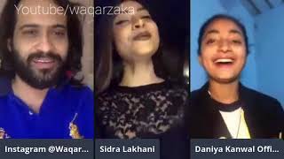 Champions With Waqar zaka show episode 24 Waqar zaka sidra lakhani Daniya kanwal Live video call [upl. by Ackerman]