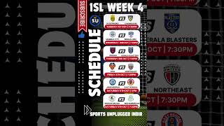 ISL 2024 Week 4  Upcoming Matches  SUI isl2024 hfc cfc neufc kbfc ebfc mbsg bfc fcgoa [upl. by Lynnworth555]