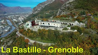 Grenoble Le fort de la Bastille  Les bulles  Vues aériennes [upl. by Nacul]