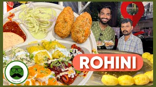 Rohini ke Best Momos amp Chaat Street Food  Veggie Paaji [upl. by Nanaek299]