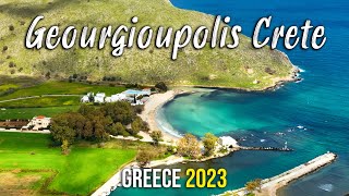 Georgioupolis Crete an overview from above Greece 2023 [upl. by Notlem428]