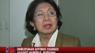 Ombudsman affirms charges vs Napeñas Purisima [upl. by Suoirad576]