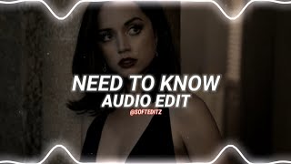 Need to know  Doja cat edit audio [upl. by Gavin703]