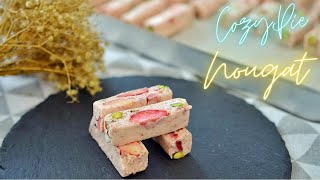 Homemade Strawberry Nougat with Marshmallow  Easy and Lovely ❤️ [upl. by Raymond]