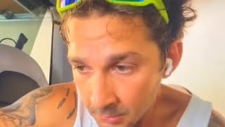 Shia labeouf is hammered during this live reading  comportamiento extraño en vivo tiktok part1 [upl. by Ecad]