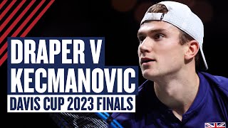 Highlights  Draper v Kecmanovic  GB v Serbia  Davis Cup Finals 2023  LTA [upl. by Aryas237]