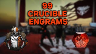 99 CRUCIBLE ENGRAM OPENING  Destiny 2 [upl. by Fredi]