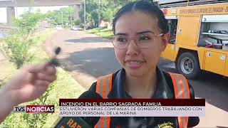 INCENDIO DE VIVIENDAS EN BARRIO SAGRADA FAMILIA [upl. by Lankton]