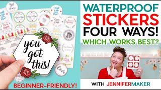 How to Make Waterproof Stickers on Cricut with Four Methods  BeginnerFriendly Tutorial [upl. by Lasiaf470]