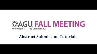 Tutorial Fall Meeting 2017 Abstract Submissions Adding Editing and Removing Authors Step 5 [upl. by Tanaka]