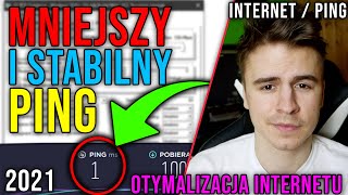 JAK MIEĆ MNIEJSZY PING W GRACH 😲 Optymalizacja Internetu  Pingu 2021WIN 10NOWY FILM W OPISIE [upl. by Eppie]