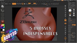 TUTO ZBRUSH 4  Mes 5 Brosses Indispensables [upl. by Sclar400]