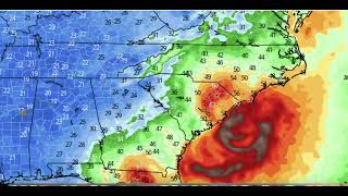 Boatloads of Rainfall All Week For the Southeast US from Meandering Tropical Storm Debby [upl. by Alarick]