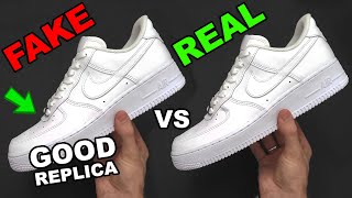 GOOD REPLICA vs REAL Nike Air Force 1  How To Spot Fake AAA 👟 Nike AF1 [upl. by Jamil485]