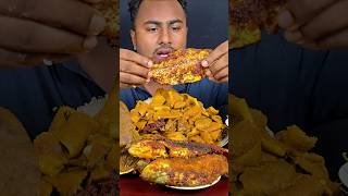 Very Spicy Whole Fish Fry mukbang asmr shortvideo reelsvideo short viralvideo food eating [upl. by Ykvir]