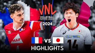 🇯🇵 JAPAN vs FRANCE 🇫🇷  Highlights  Mens VNL 2024 [upl. by Halsy774]