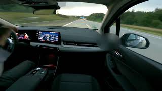 2024 BMW 218i Driving on the Autobahn [upl. by Retxab]