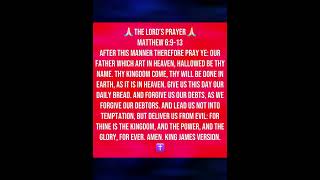 BIBLE VERSE FOR THE DAY THE LORDS PRAYER  THECROSS1960 ✝️ [upl. by Ahcropal]