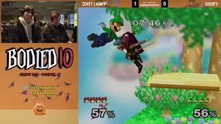 zoist  Ampp Luigi vs Ossify Marth  Singles  Div 1 Winners Quarters  Bodied 10 [upl. by Orfinger]