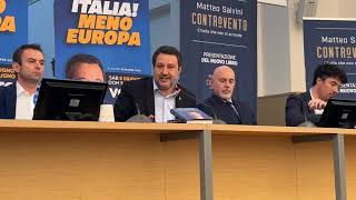 PRESENTAZIONE DEL LIBRO quotCONTROVENTOquot DI MATTEO SALVINI A PAVIA [upl. by Sholem]