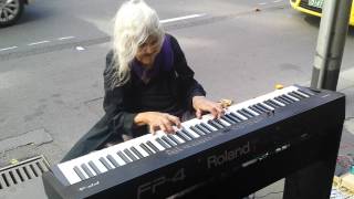 Natalie Iconic Melbourne Piano Street Performer Untitled original piece 2112014 [upl. by Anauqes558]