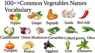 Vegetables Names In English  Vocabulary With Pictures Vegetables Vocabulary in English [upl. by Sukramaj]