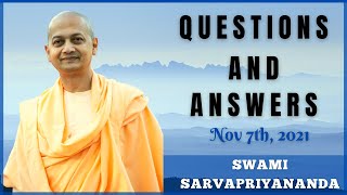 Ask Swami with Swami Sarvapriyananda  Nov 7th 2021 [upl. by Linson847]