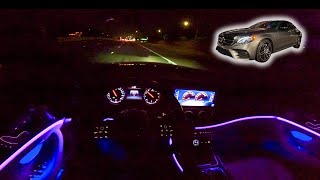 2019 Mercedes Benz E300  POV Night Drive  Pure Sound [upl. by Zackariah]