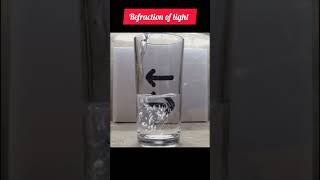 Refraction light class 10 science refraction youtubeshorts shorts [upl. by Llewxam101]