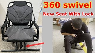 360 swivel seat with lock seatlock swivelseat 360degree boatseat canoeseat kayakseat newseat [upl. by Enirehs413]