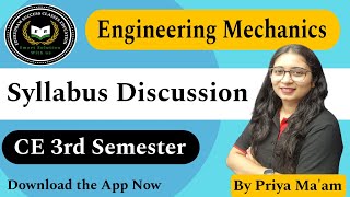 Engineering Mechanics Syllabus Discussion  CE 3rd Semester  Engineering Mechanics By Priya Mam [upl. by Ahsaya514]