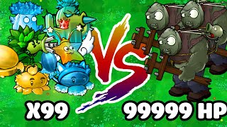 99 PLANTS RANDOM vs 3 KING NUT GARGANTUAR Who Will Win PVZ Hybrid Challenge [upl. by Mccahill737]