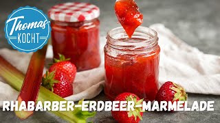 RhabarberErdbeerMarmelade selber machen [upl. by Hsirrehc]