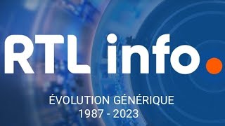 Évolution du Générique des RTL INFO de 1987 à 2023  Visite et reportages sur nouveau JT 2023 [upl. by Kathy761]