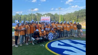 Tennessee Baseball Celebrates Winning the SEC Tournament Championship [upl. by Ateuqirne637]