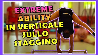 EXTREME ABILITY IN VERTICALE SULLO STAGGINO ginnastica artistica CSB [upl. by Hyacintha265]