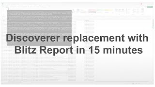 Vervanging van Discoverer door Blitz Report in 15 minuten [upl. by Pejsach63]