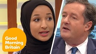 Piers Morgan Debates Headscarf Ban With Muslim Women  Good Morning Britain [upl. by Tessil]