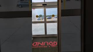 Going out the automatic doors at Round1 in Towne East Square in Wichita KS [upl. by Graham]