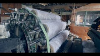 Carding Wool at the Courtney Woolen Mill [upl. by Nagey]