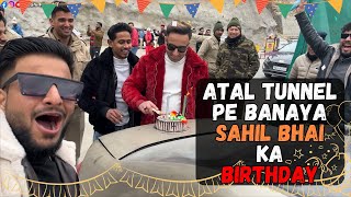 Atal Tunnel Pe Banaya Sahil Bhai Ka Birthday 🎂 Manali Day 2  30 January 2024 ataltunnel manali [upl. by Enawd]