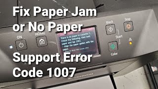 Canon Maxify Series Printer Support Code 1007 Paper Jam or No Paper Error Fix MB2320 MB2720 MB5120 [upl. by Arotahs]