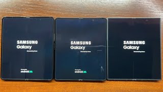 Samsung Galaxy Z Fold 4 vs Z Fold 5 vs Z Fold 6 Main Screens vs Cover Screens Boot Animations [upl. by Gratt]