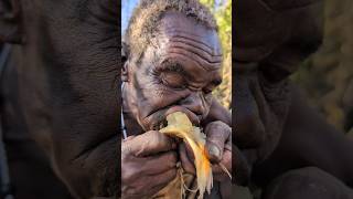 Thats breakfast😋 Roots Food Chief hadzabe eating their foodbushmen africa [upl. by Yukio]